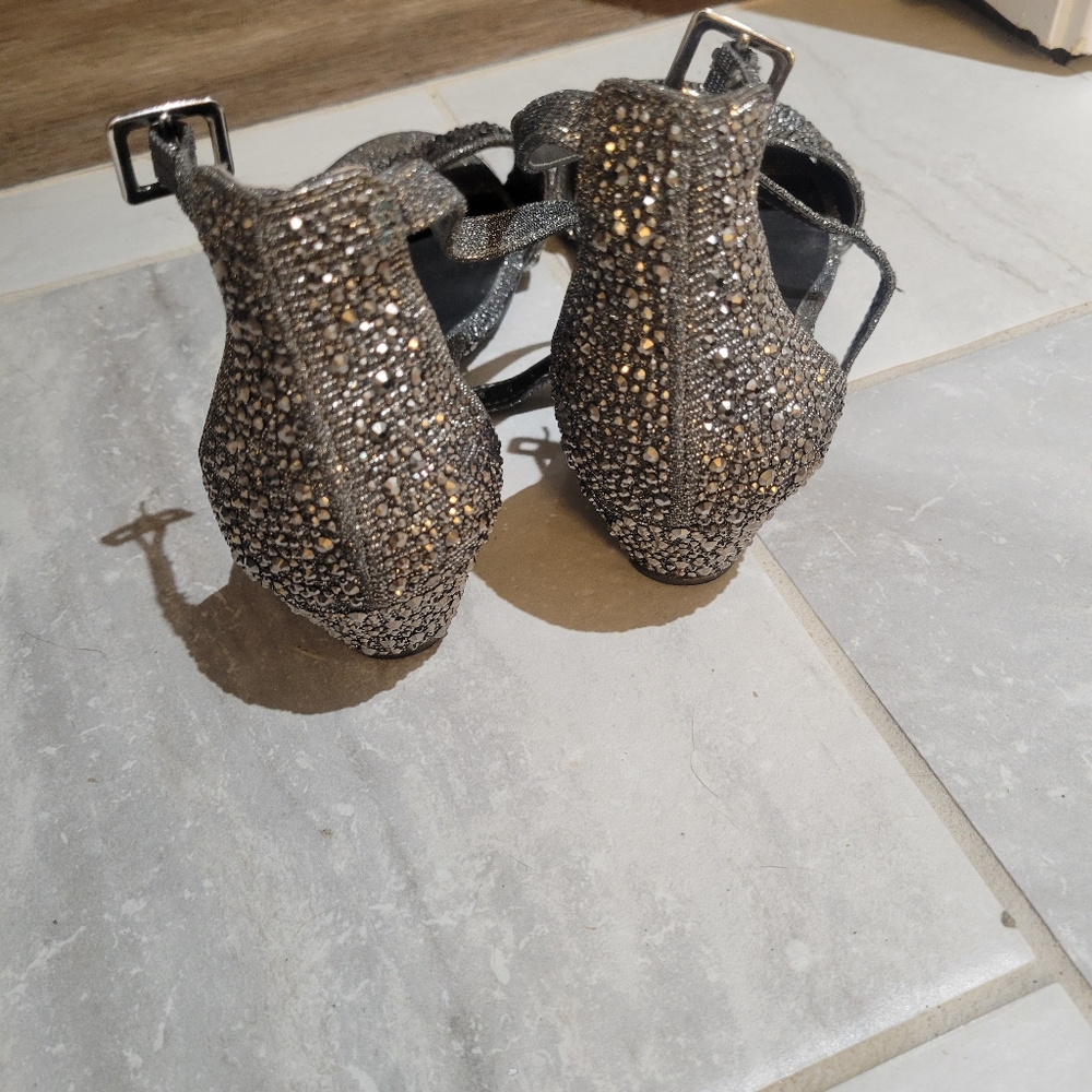 Blinged out girls flats